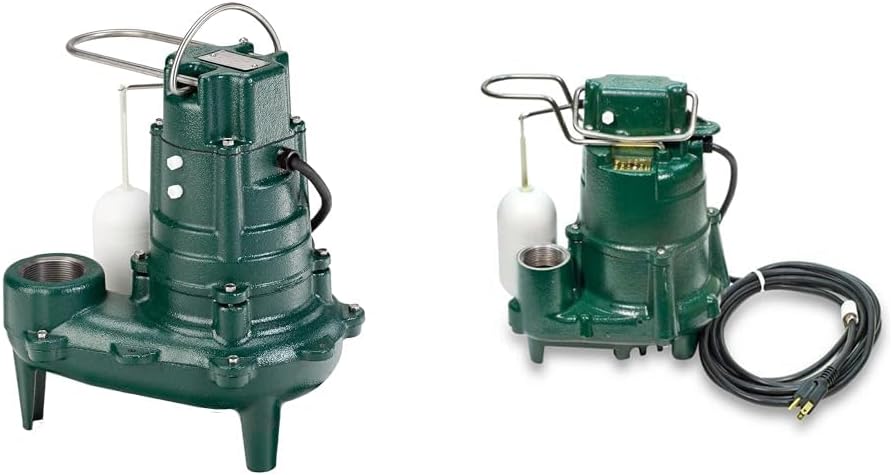 Sewage Pump, 1/2 HP Automatic �� Heavy-Duty Submersible Sewage, Effluent or Dewatering Pump