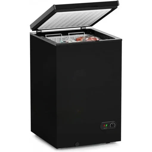 3.5 Cu Ft with 2 Removable Baskets �� Reach In Freezer Chest �� Quiet Compact Freezer �� 7 Temperature Settings �� Black