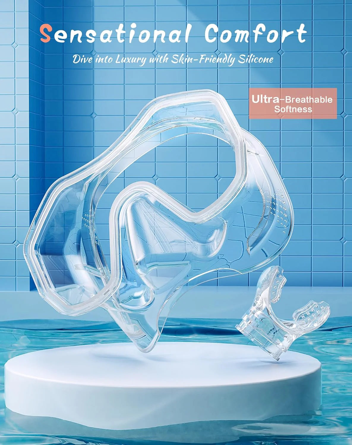 Snorkeling Gear for Adults, Dry-Top Snorkel Set, 180掳Panoramic Wide View Diving Mask Breathing Freely Snorkel Mask for Snorkeling Scuba Diving Swimming Travel