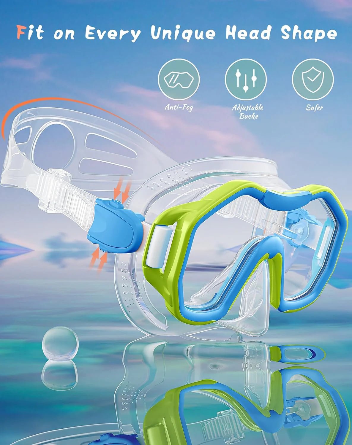 Snorkeling Gear for Adults, Dry-Top Snorkel Set, 180掳Panoramic Wide View Diving Mask Breathing Freely Snorkel Mask for Snorkeling Scuba Diving Swimming Travel