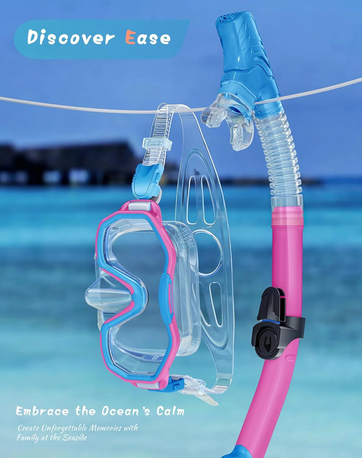 Snorkeling Gear for Adults, Dry-Top Snorkel Set, 180掳Panoramic Wide View Diving Mask Breathing Freely Snorkel Mask for Snorkeling Scuba Diving Swimming Travel