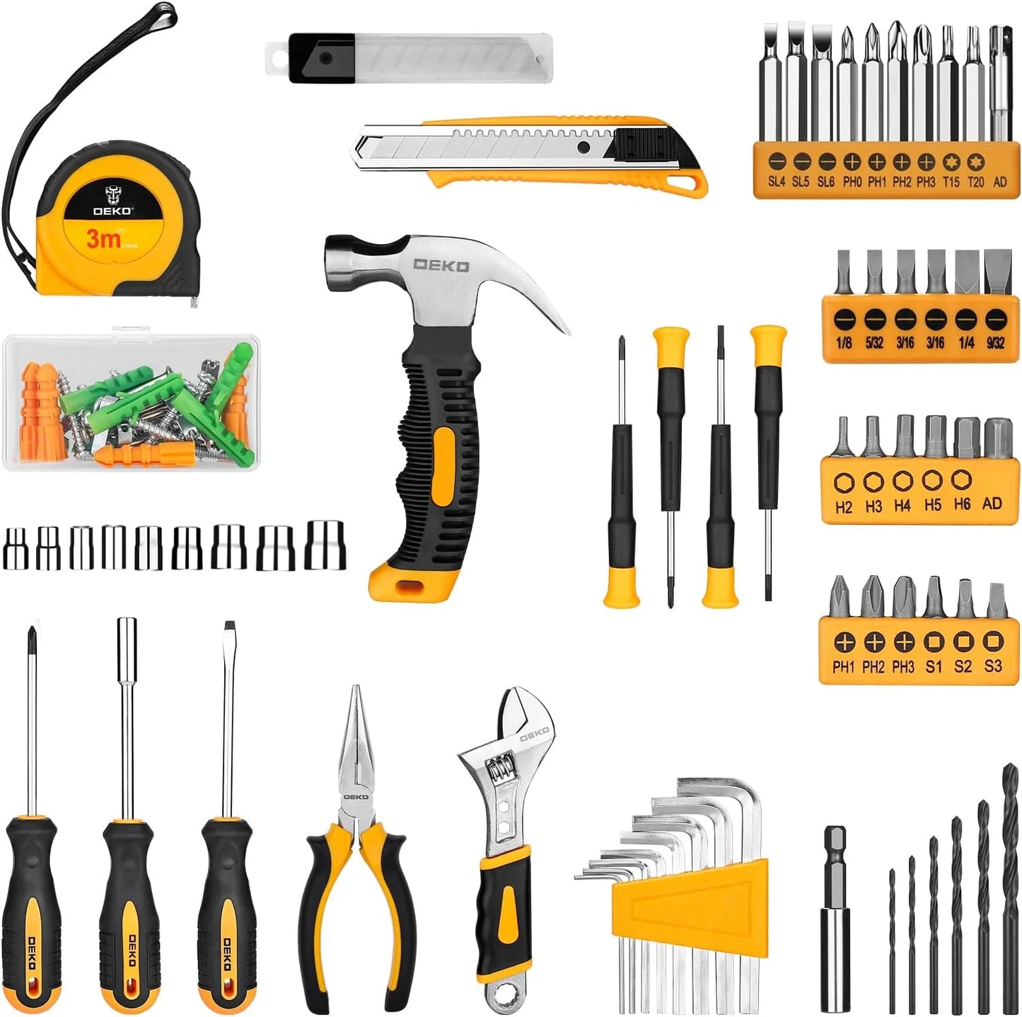 Tool Set锛�Tool Kit with 8V Cordless Drill,Tool Box with Drill,Hand Drill Set for Men & Women,Home Tool Kits for House Repair,Handyman,DIY 126 Piece