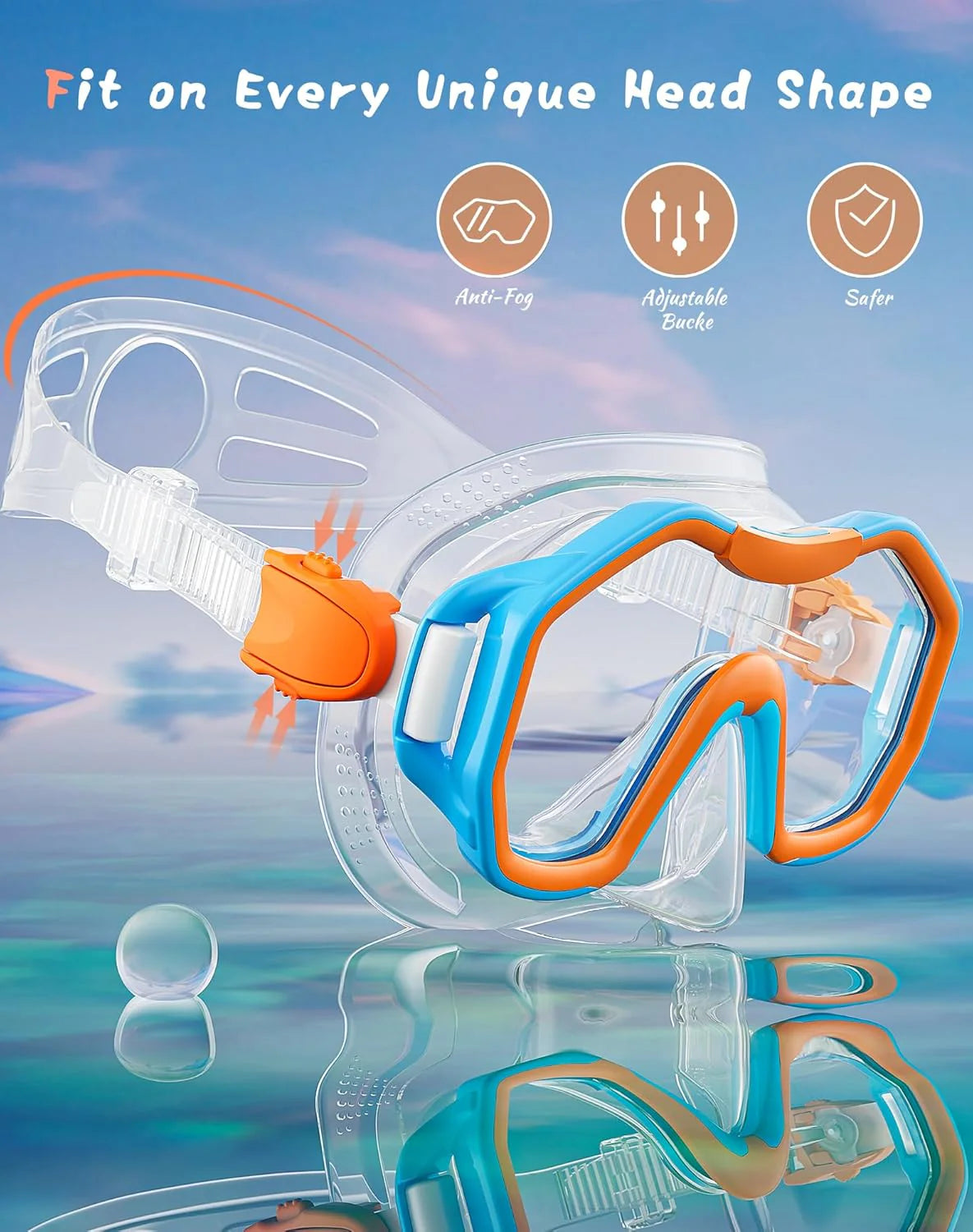 Snorkeling Gear for Adults, Dry-Top Snorkel Set, 180掳Panoramic Wide View Diving Mask Breathing Freely Snorkel Mask for Snorkeling Scuba Diving Swimming Travel