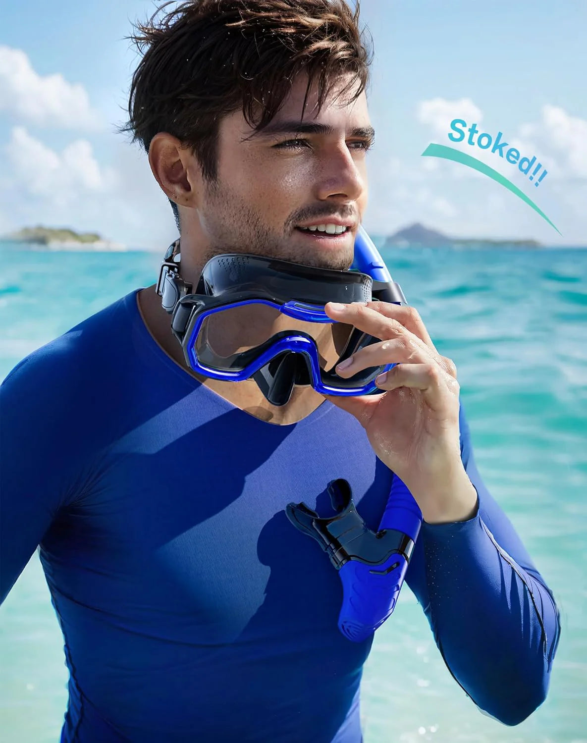 Snorkeling Gear for Adults, Dry-Top Snorkel Set, 180掳Panoramic Wide View Diving Mask Breathing Freely Snorkel Mask for Snorkeling Scuba Diving Swimming Travel